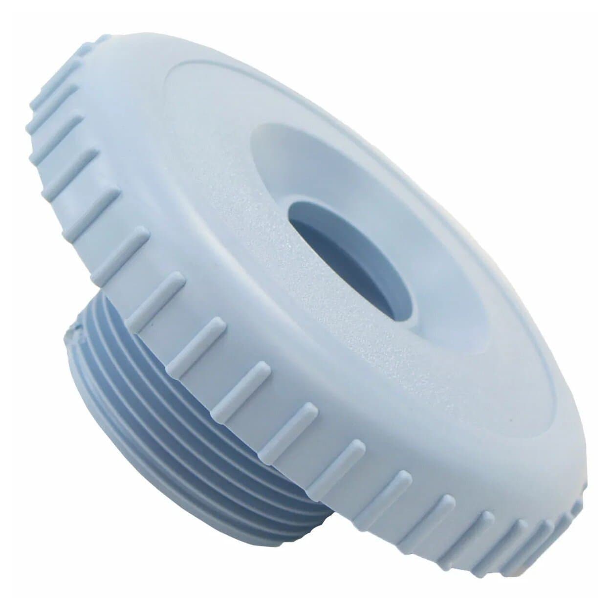 Embout de piscine bleu clair pour buse de refoulement, adapté aux accessoires de piscine.