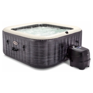 Jacuzzi gonflable de luxe avec pompe de filtration pour la détente.