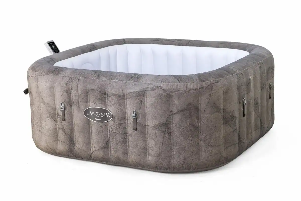 Spa gonflable Lay-Z Spa Rome avec technologie EnergySense et Airjet pour 6 personnes.