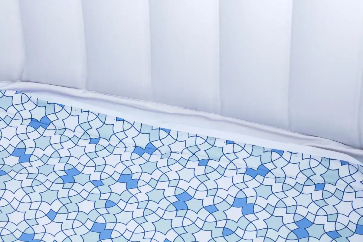 Spa gonflable Lay-Z Spa Rome EnergySense Airjet avec motif bleu, idéal pour 6 personnes aux Pays-Bas.