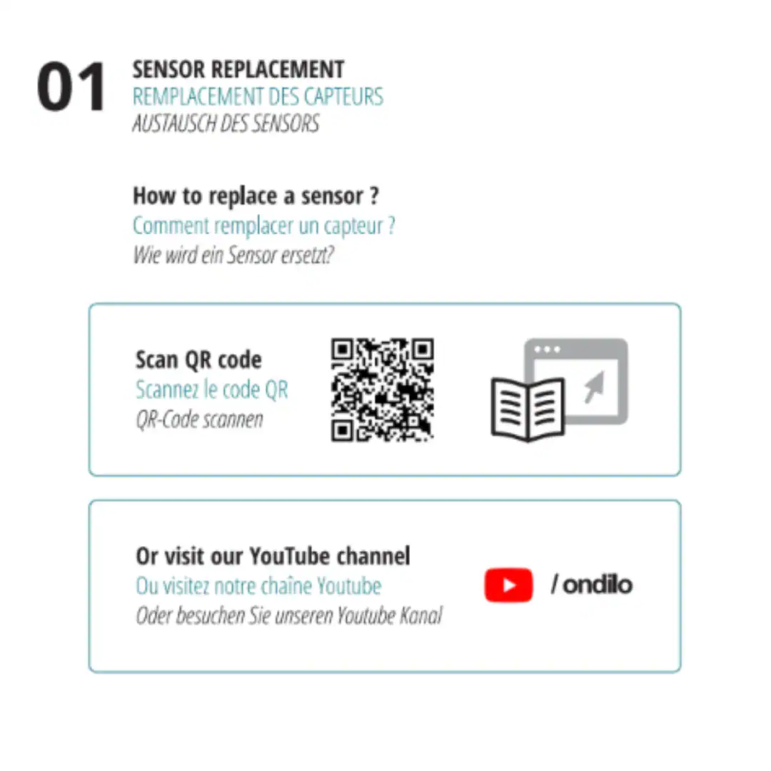 Capteur Redox Ondilo ICO pour piscines à eau salée, mesure précise de la qualité de l'eau.