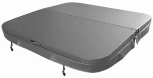 Couverture de spa grise pour spa W'eau, 200x200 cm, radius 18 cm.