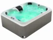 Spa de luxe pour 4 personnes avec éclairage et jets de massage pour la détente.