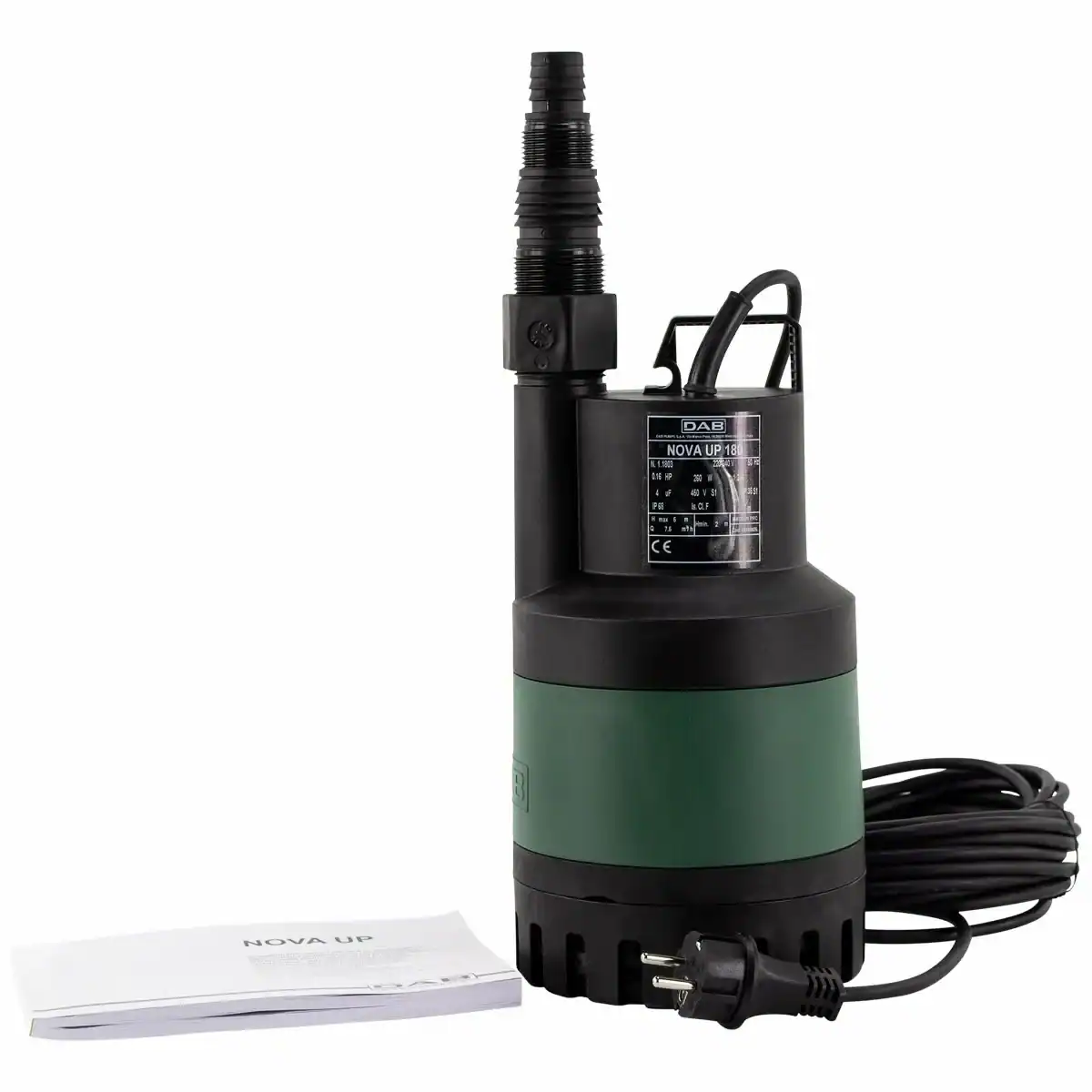 Pompe submersible DAB Nova Up 180 M-NA pour systèmes de pompage d’eau et irrigation de jardin.