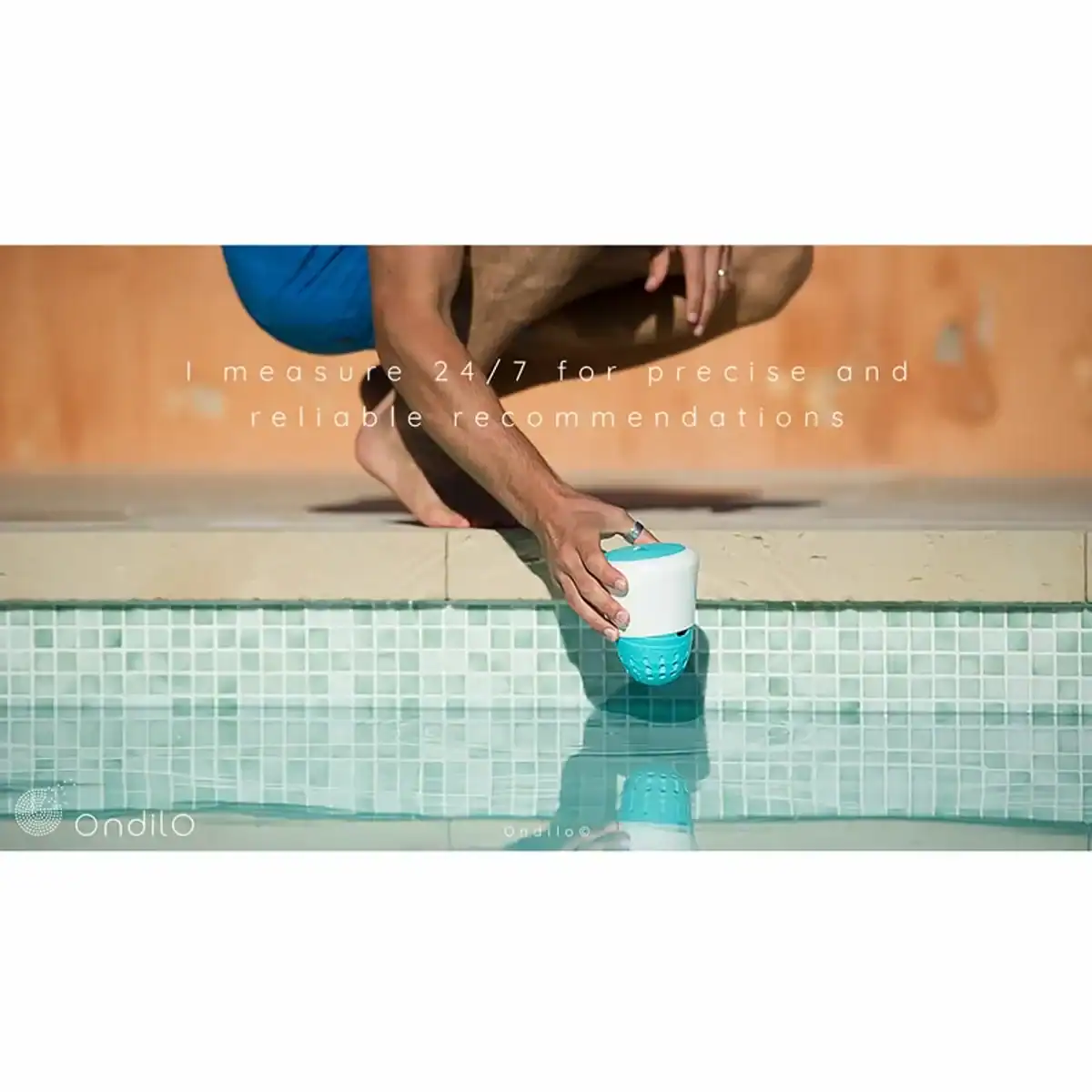 Testeur de piscine eau salée Ondilo ICO pour un contrôle précis de la qualité de l'eau.