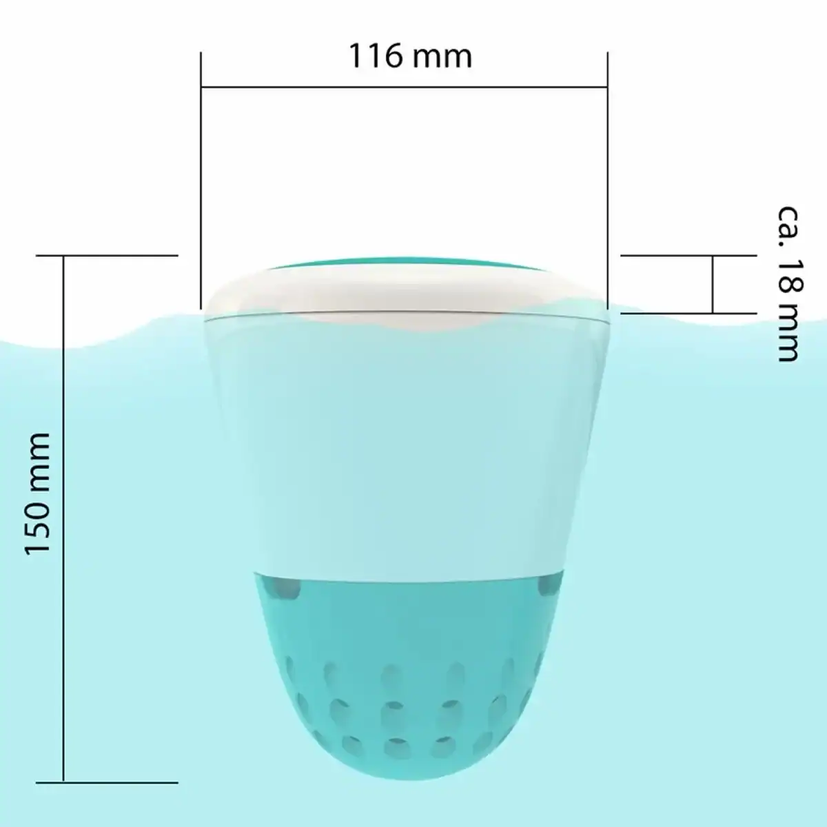 Testeur de piscine ICO pour bassins à eau salée.