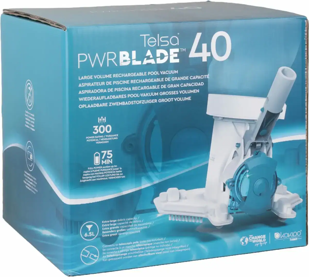 Aspirateur de piscine électrique pour grandes piscines, nettoyage puissant et 75 minutes d'autonomie.
