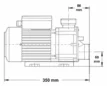 Pompe de circulation pour piscines et spas, 1 CV, pompe à eau compacte et efficace.