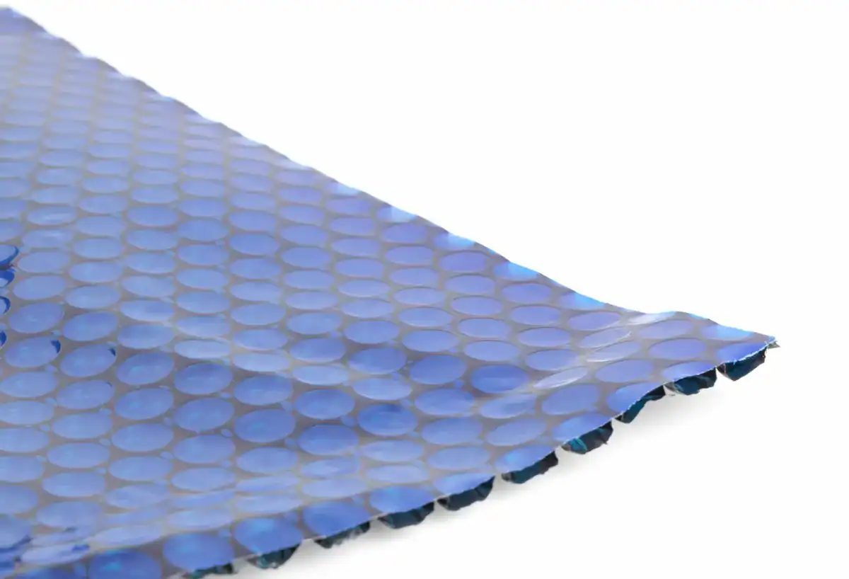 Bâche solaire noire/bleue pour piscine, ronde 600/610 cm.