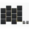Dalles caoutchouc noires pour spa, 2x2 mètres, adaptées au confort en piscine.