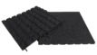 Dalles caoutchouc noires pour spas et piscines, 2x2 mètres.