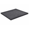 Dalle en caoutchouc noire pour spa, 2x2 mètres, sol stable.