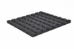 Dalles caoutchouc noires pour spas et piscines, 2x2 mètres.