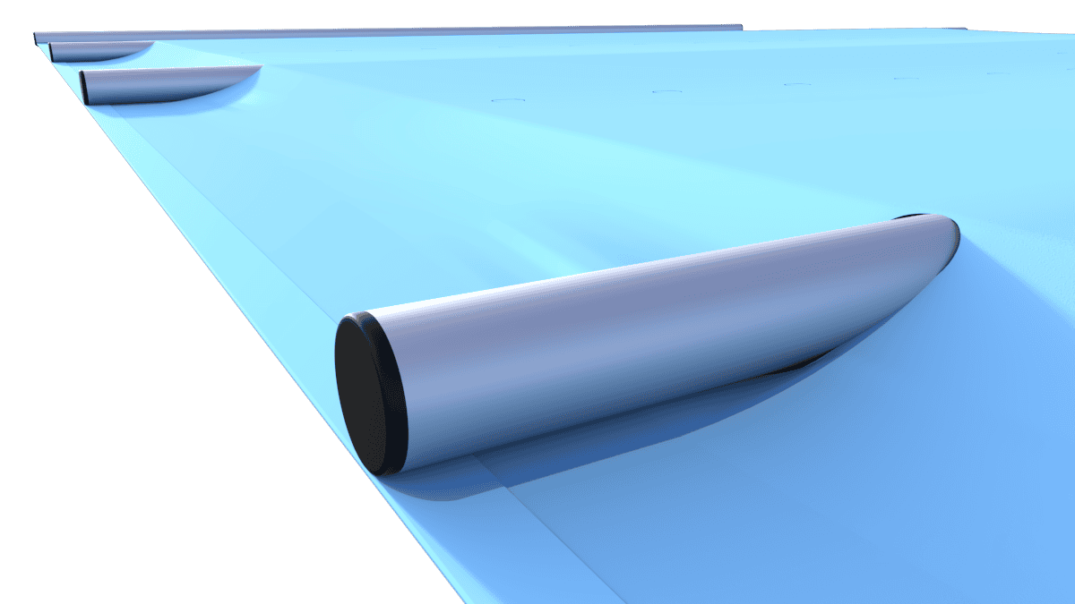 Bâche de sécurité pour piscine en bleu, au m².