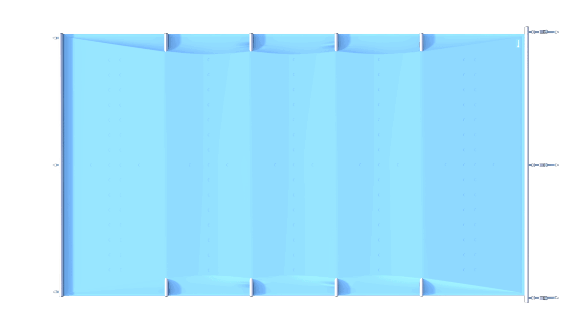 Couverture de sécurité pour piscines, bleu, par m².