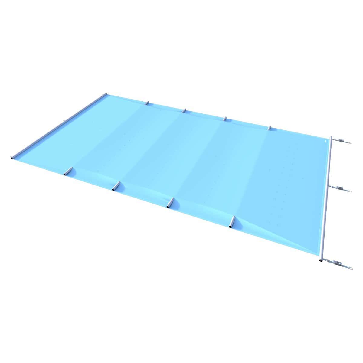 Bâche de sécurité pour piscines, bleu, par m², idéale pour une sécurité et une protection supplémentaires.
