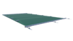 Couverture de sécurité pour piscines en vert, par m², idéale pour une sécurité et une protection accrues.