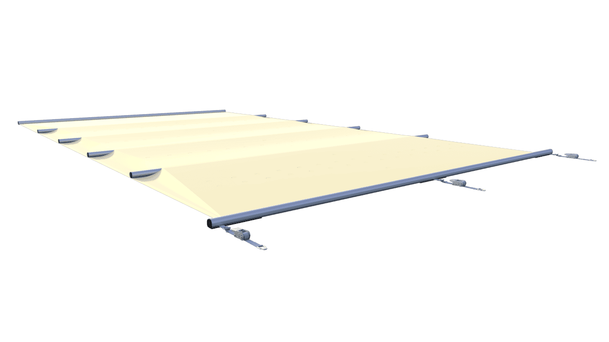 Couverture de sécurité pour piscines en Vanille, disponible au m².