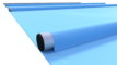 Bâche de sécurité bleue pour tube de piscine, par m².