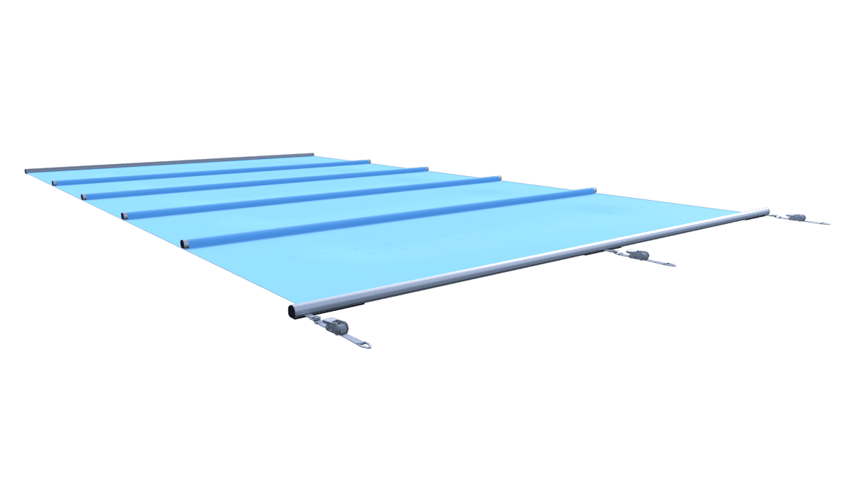 Couverture de sécurité pour piscines, bleu, par m².