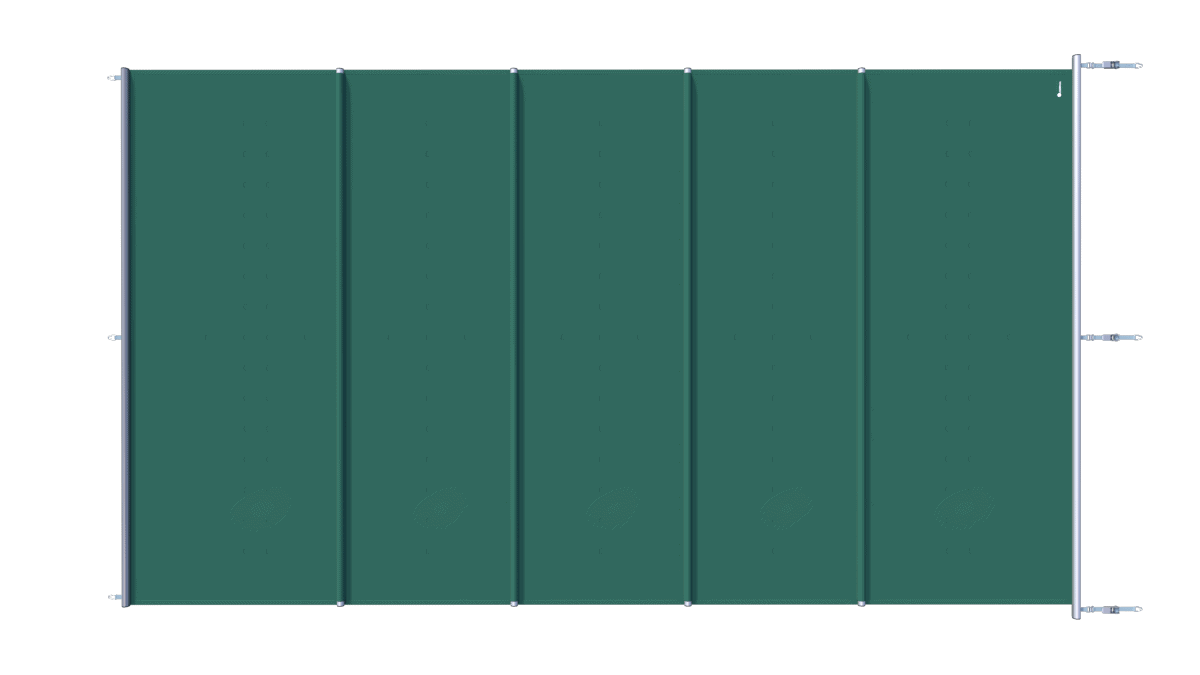 Couverture de sécurité pour piscines, verte, fabriquée à partir de matériaux durables, par m².