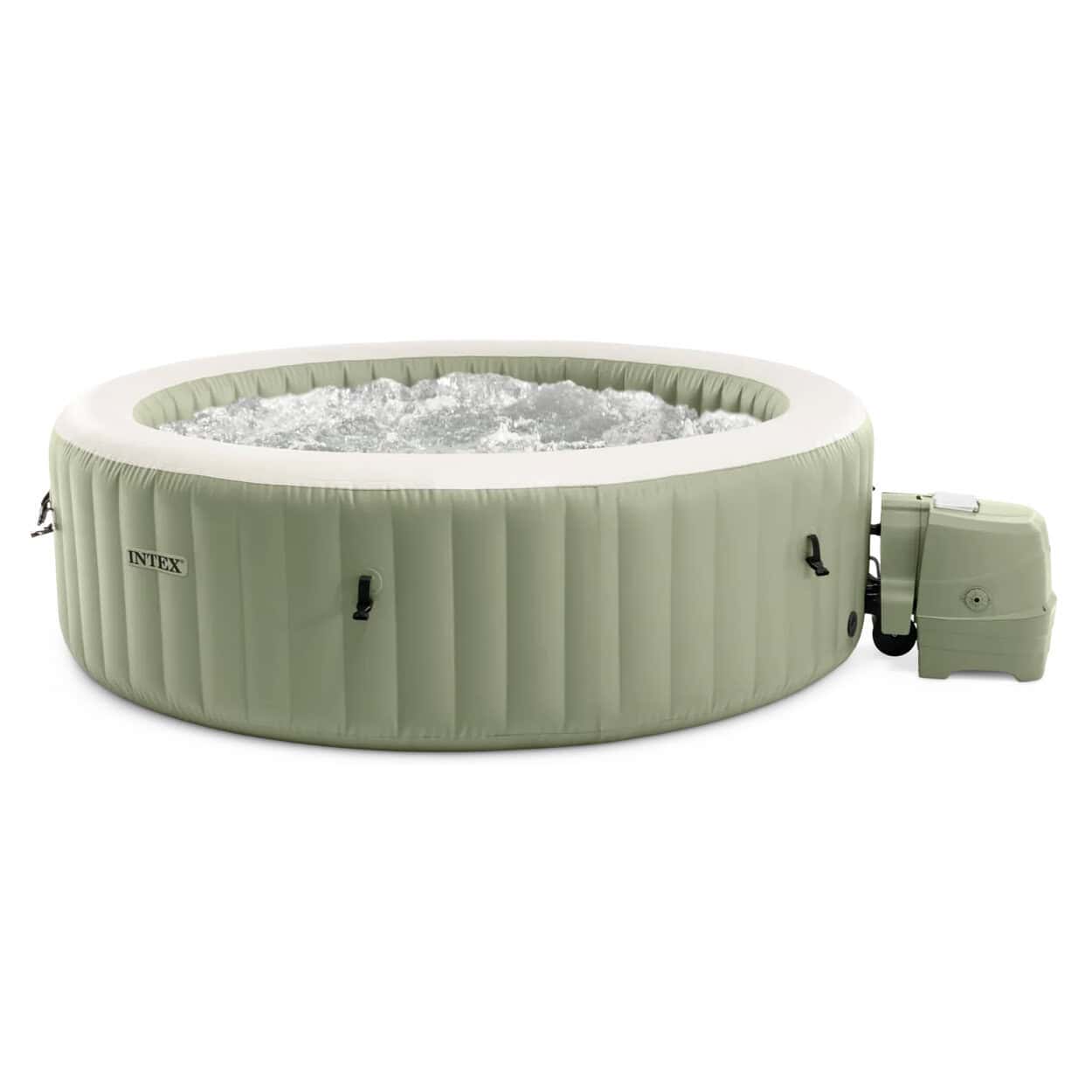 Intex Pure Spa Bubble massage Olive Green spa gonflable - 4 personnes