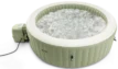 Spa gonflable avec massage bulles en vert olive, 4 personnes.