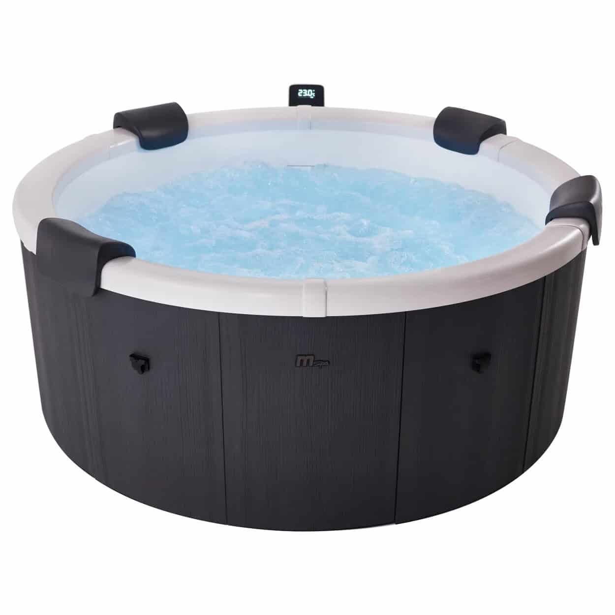 Spa de nage Denver, spa à structure pour 6 personnes avec régulation numérique de la température. Parfait pour la détente.