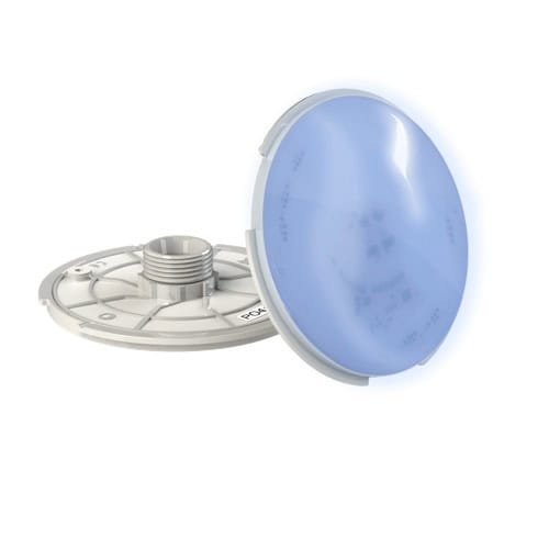 Lampe de piscine bleue Ø100mm pour éclairage subaquatique.
