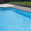 Membrane de piscine de couleur bleu clair, adaptée aux piscines Elbe, 2 mètres de large, 25 mètres de long.