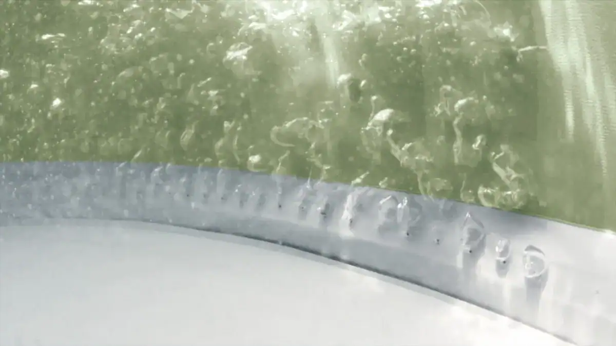 Intex Pure Spa Bubble massage en vert olive, spa gonflable 4 personnes pour la détente.