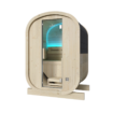 Sauna extérieur compact de luxe pour la détente et le bien-être en extérieur.