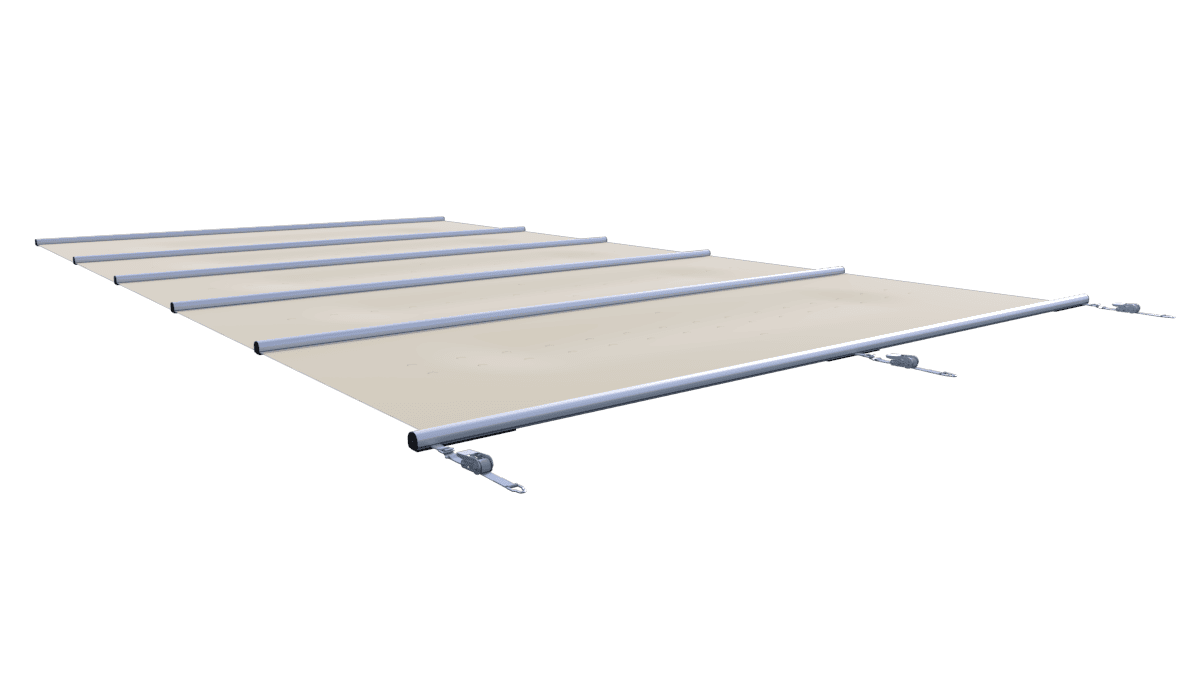 Bâche de sécurité "Segment" en beige pour piscines, par m².