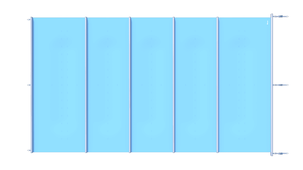 Couverture de sécurité bleue "Segment" pour piscines, au m².