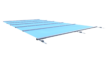 Couverture de sécurité bleue "Segment" pour piscines, au m².