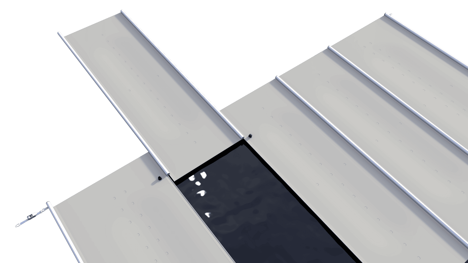 Couverture de sécurité gris clair "Segment" pour piscines, par m².