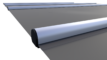Couverture de sécurité segment gris foncé pour piscines, au m².
