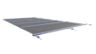 Couverture de sécurité pour piscines en gris foncé, forme segment, au m².