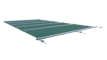 Couverture de sécurité "Segment" en vert pour piscines, par m².