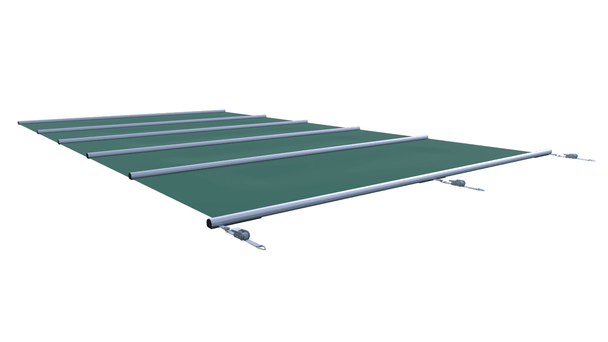 Couverture de sécurité "Segment" en vert pour piscines, par m².