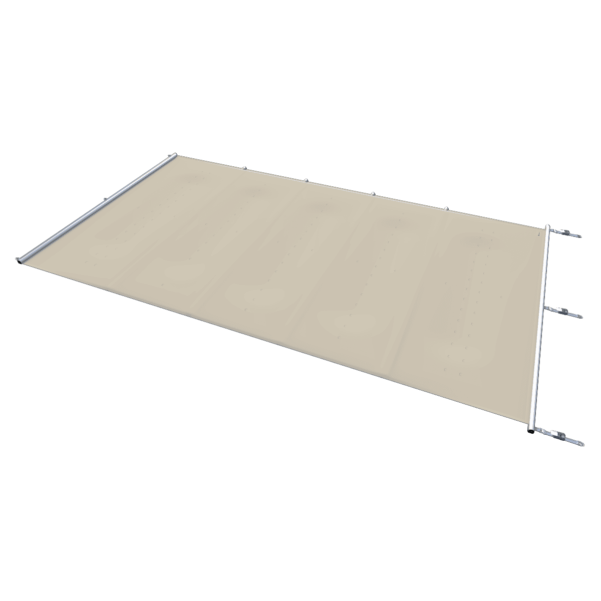 Bâche de sécurité "Extra Top" beige pour piscines, par m², extra sûre et durable.
