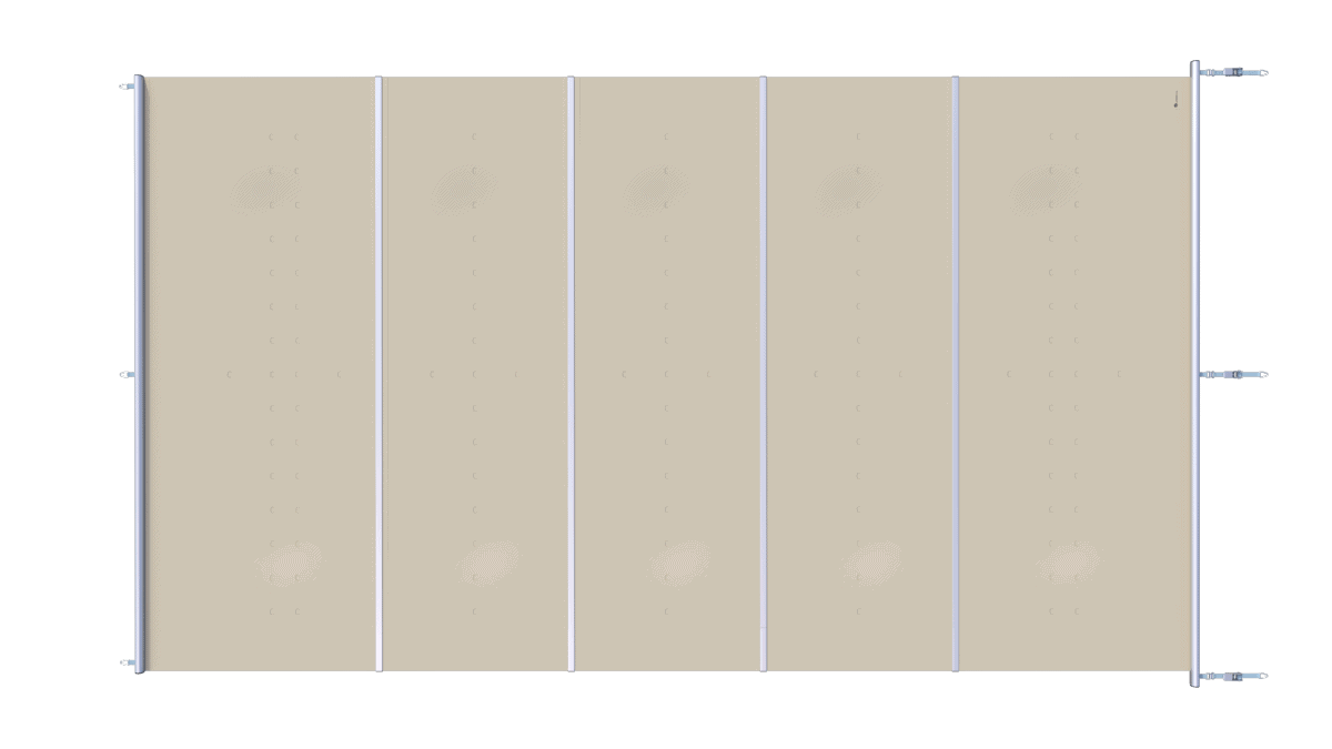 Couverture de sécurité pour piscines, couleur beige, design plat, disponible au m².
