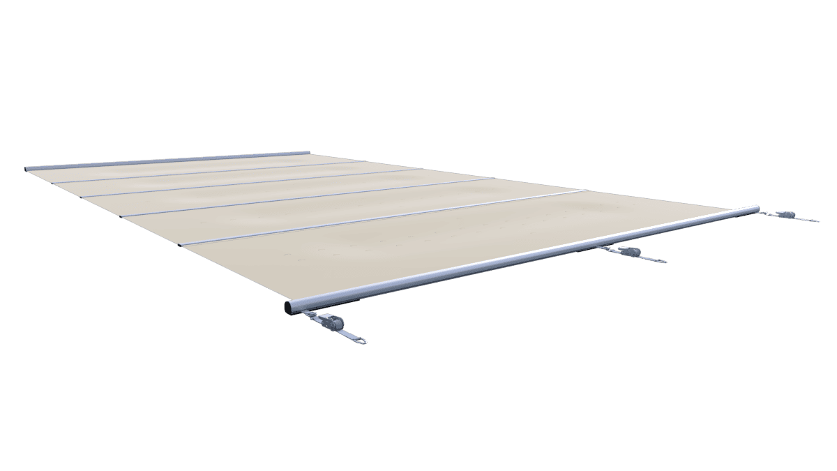 Couverture de sécurité pour piscines, couleur beige, sur mesure au m².