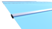 Couverture de sécurité bleue pour piscines, adaptée à la protection et à la sécurité.