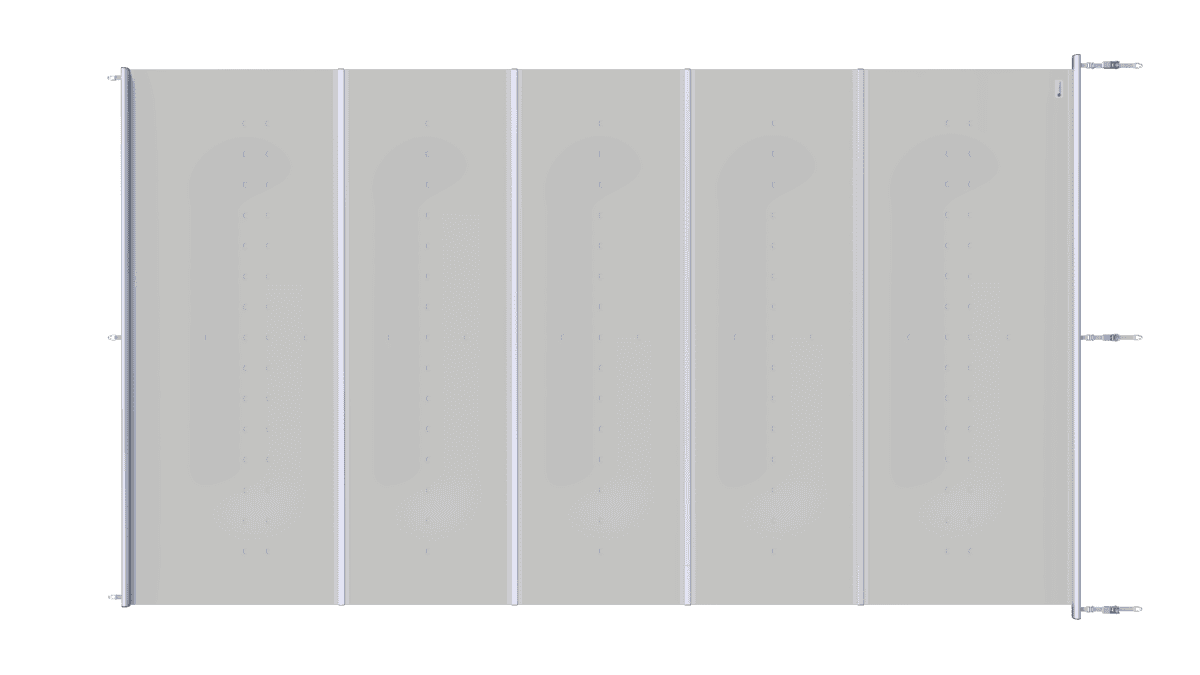 Bâche de sécurité pour piscines, gris clair, version plate, au m².