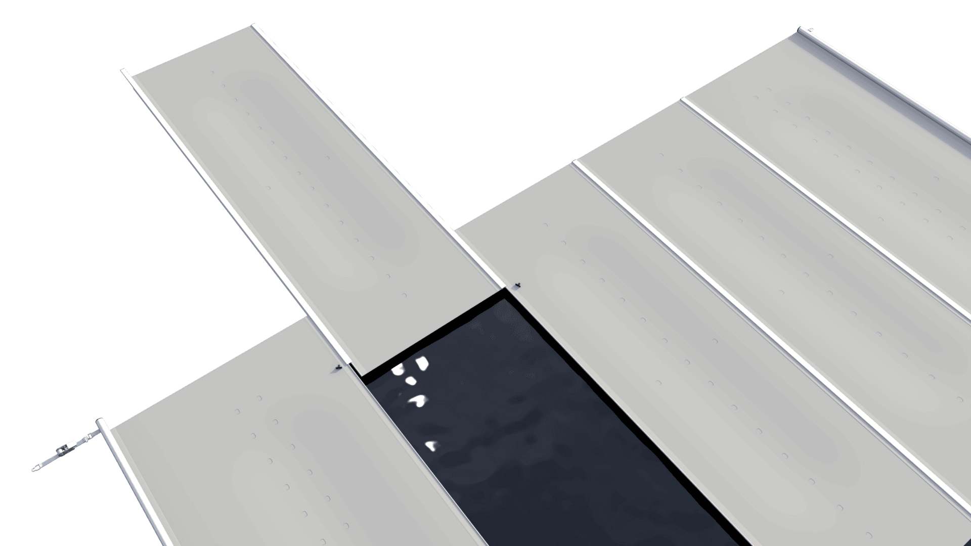Bâche de sécurité pour piscines, gris clair, plate et robuste, par m².