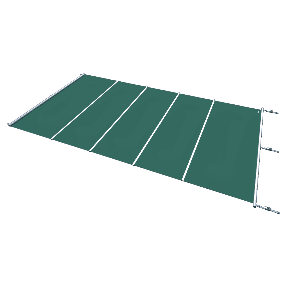 Couverture de sécurité pour piscines en vert, par m², idéale pour une sécurité et une protection accrues.