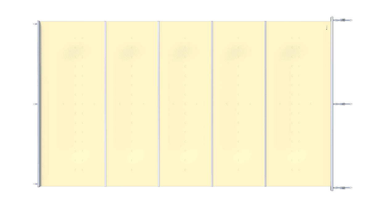 Couverture de sécurité pour piscines, couleur vanille, facile à installer.