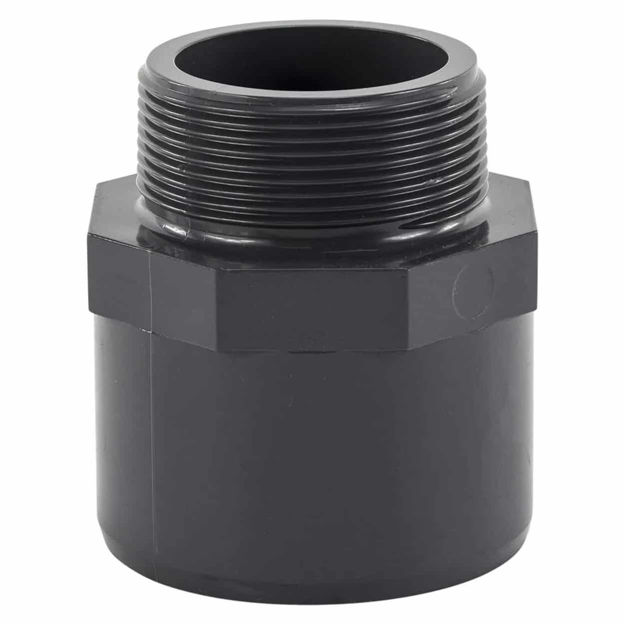 Embout 10 bar 50/40mm pour tuyaux de piscine, adapté aux raccordements étanches.