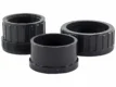 Raccord PVC 3/3 63mm avec collage et filetage extérieur pour installations de piscine.